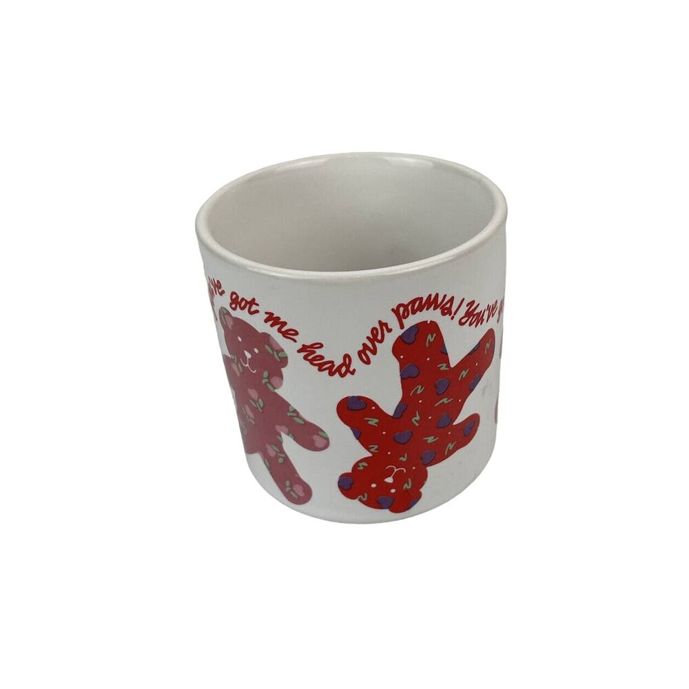 Vintage 1988 Coffee Tea Cup Keep Me Warm Mug “Head Over Paws” Teddy Bears